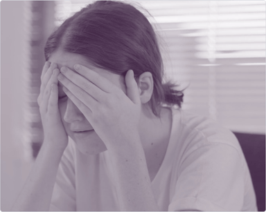 girl with hands on her head