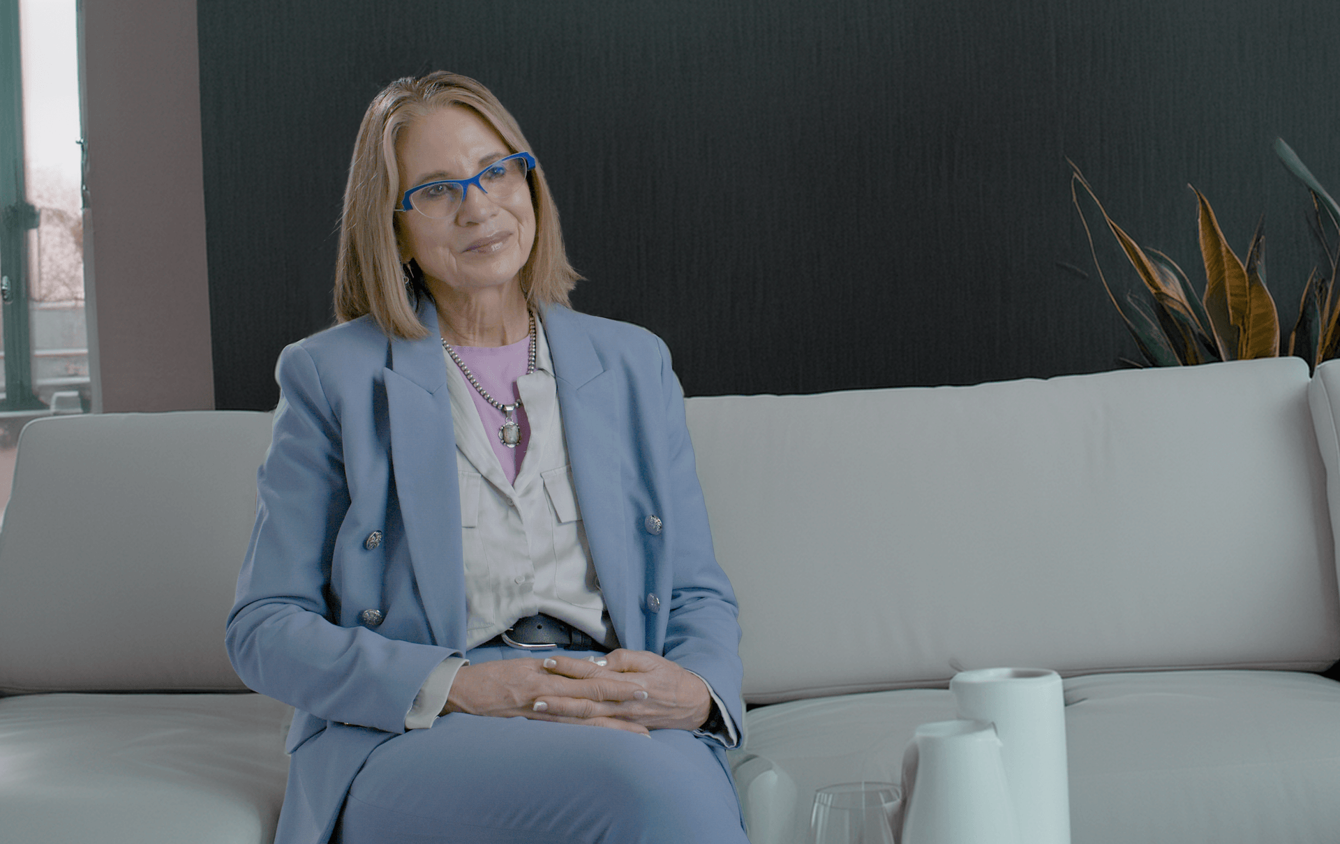 Cynthia Franklin sitting on a chair