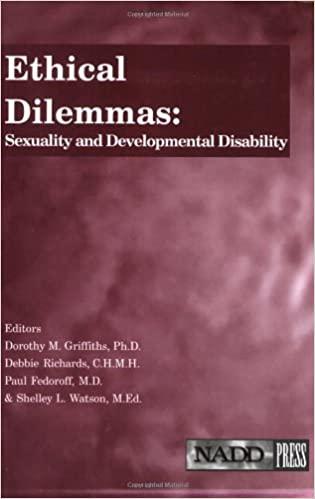 Book cover of "Ethical Dilemmas: Sexuality and Developmental Disability"