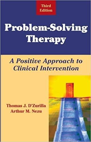 Book cover of "Problem-Solving Therapy: A Positive Approach to Clinical Intervention"