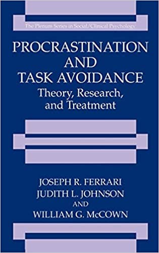 Book cover of "Procrastination and Task Avoidance: Theory, Research and Treatment"