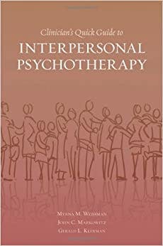 Book cover of "Clinician’s Quick Guide to Interpersonal Psychotherapy: 1st Edition"