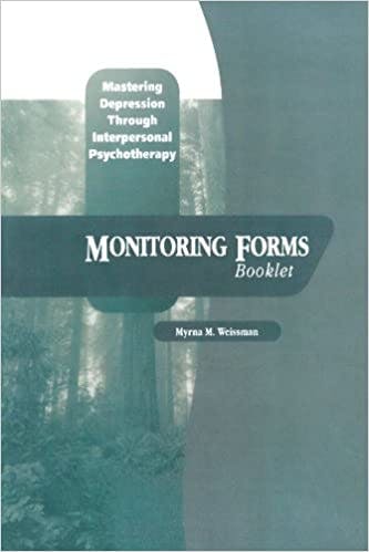 Book cover of "Mastering Depression through Interpersonal Psychotherapy: Monitoring Forms"