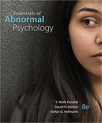 Book cover of "Essentials of Abnormal Psychology, 8th Edition"