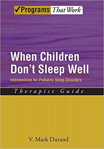 Book cover of "When Children Don't Sleep Well: Therapist Guide"