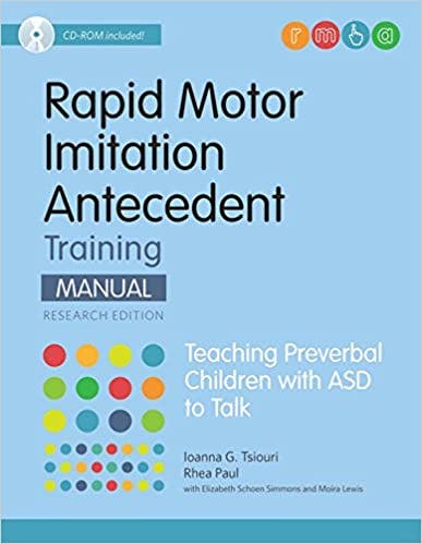 Book cover of "Rapid Motor Imitation Antecedent (RMIA) Training Manual, Research Edition: Teaching Preverbal Children with ASD to Talk"