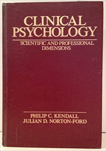 Book cover of "Clinical Psychology: Scientific and Professional Dimensions"