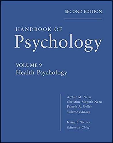 Book cover of "Handbook of Psychology, Health Psychology"