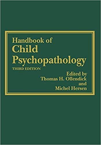 Book cover of "Handbook of Child Psychopathology"