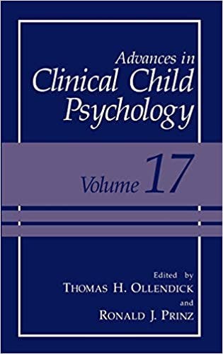 Book cover of "Advances in Clinical Child Psychology"