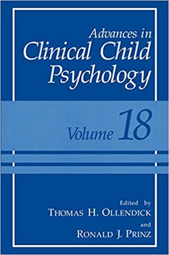 Book cover of "Advances in Clinical Child Psychology: Volume 18"
