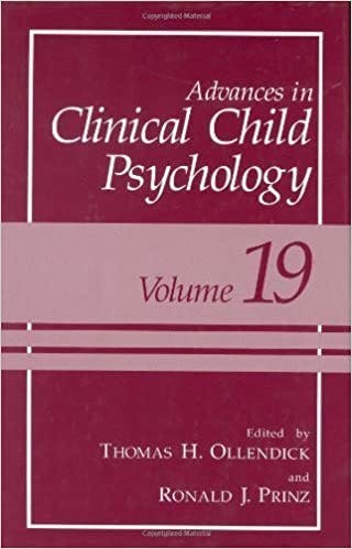 Book cover of "Advances in Clinical Child Psychology: Volume 19"