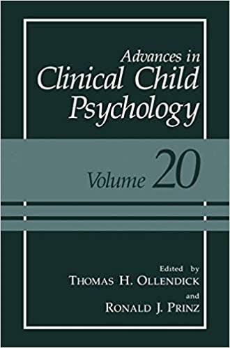 Book cover of "Advances in Clinical Child Psychology: Volume 20"