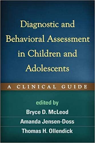 Book cover of "Diagnostic and Behavioral Assessment in Children and Adolescents: A Clinical Guide"