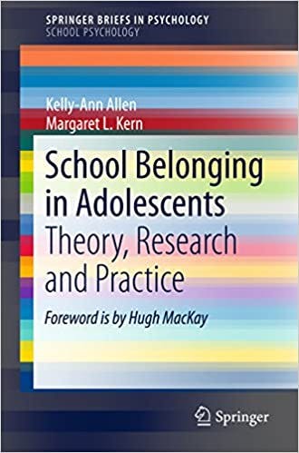 Book cover of "School Belonging in Adolescents"