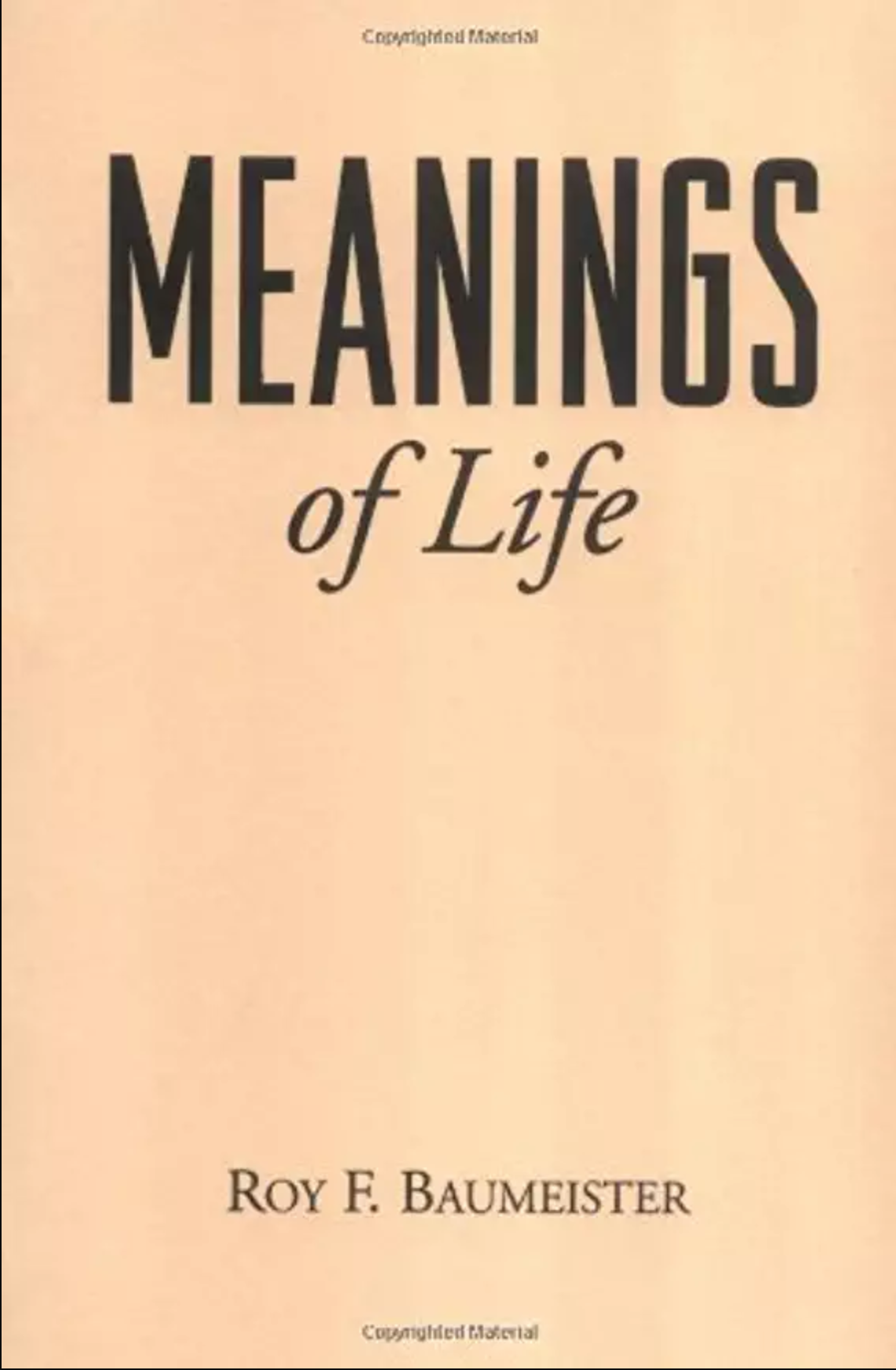Book cover of "Meanings of Life"