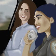 Illustration of policewomen