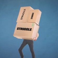 lifting heavy boxes
