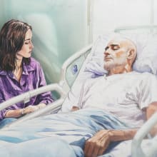 illustration of hospital scene