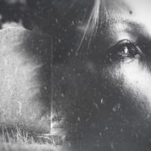 close up of woman's face