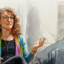 woman doing therapy