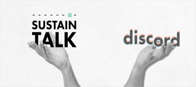 Photo of two hands holding 'sustain talk' and 'discord'