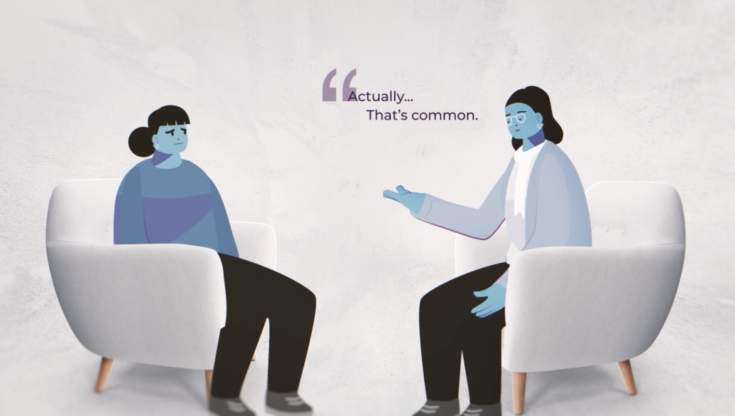 illustration of therapy demonstration - validation