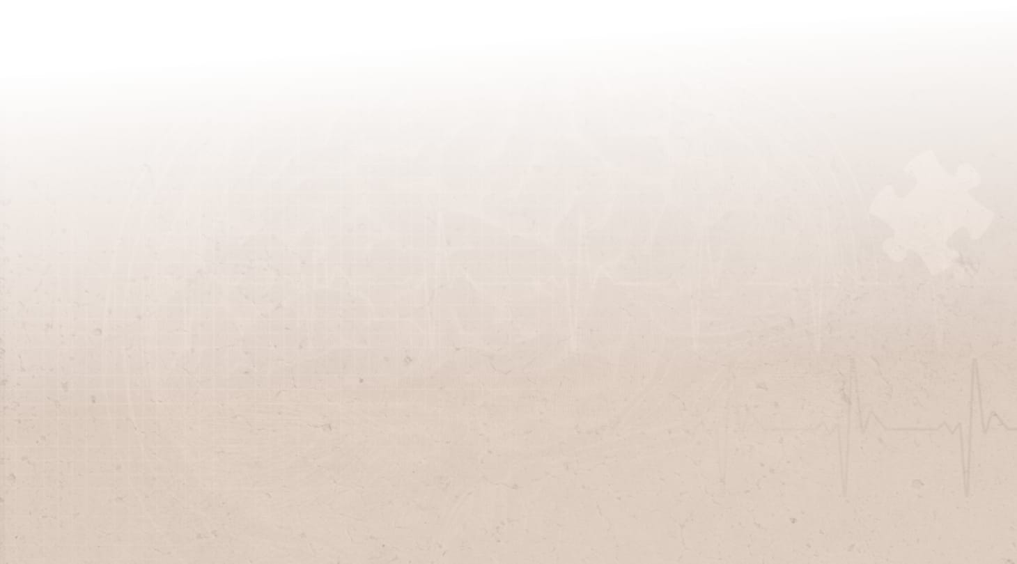 Light textured background featuring a faint brain outline, heartbeat line, and puzzle piece motif, symbolizing mental health and connection.