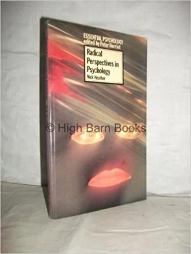 Radical Perspectives in Psychology Book cover of "Radical Perspectives in Psychology"