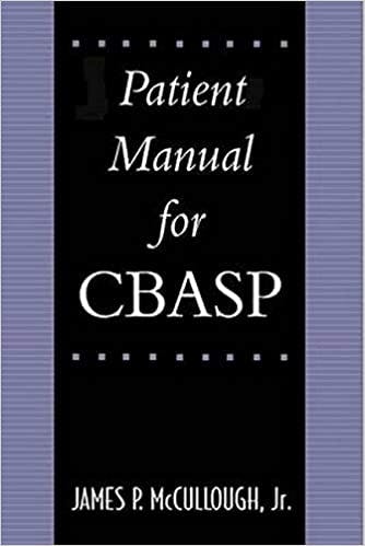 Book cover of "Patient's Manual for CBASP"