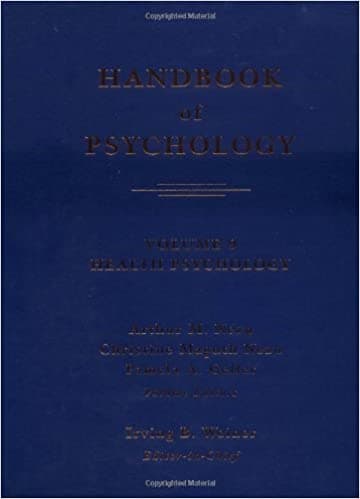 Handbook of Psychology, Health Psychology Book cover of "Handbook of Psychology, Health Psychology"