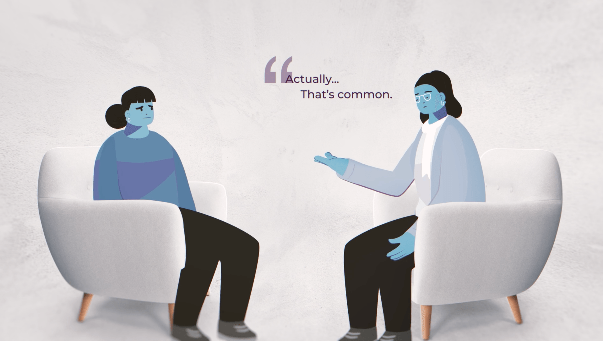 illustration of therapy demonstration - validation