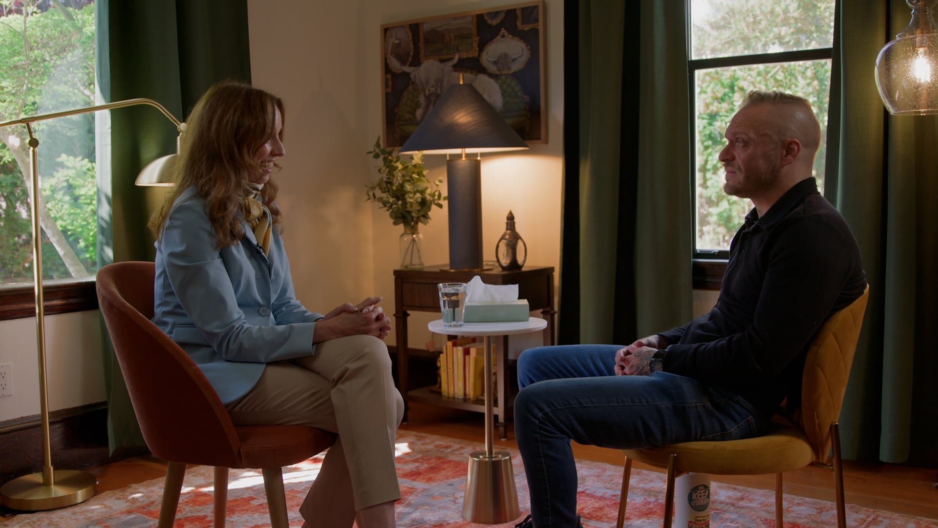 therapy demonstration with Leanne Campbell and client