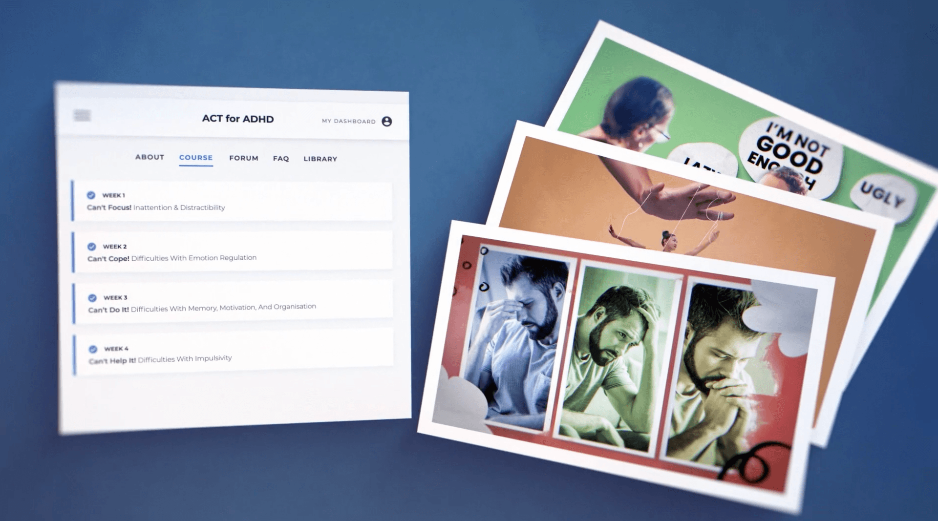 illustration of course platform and resources