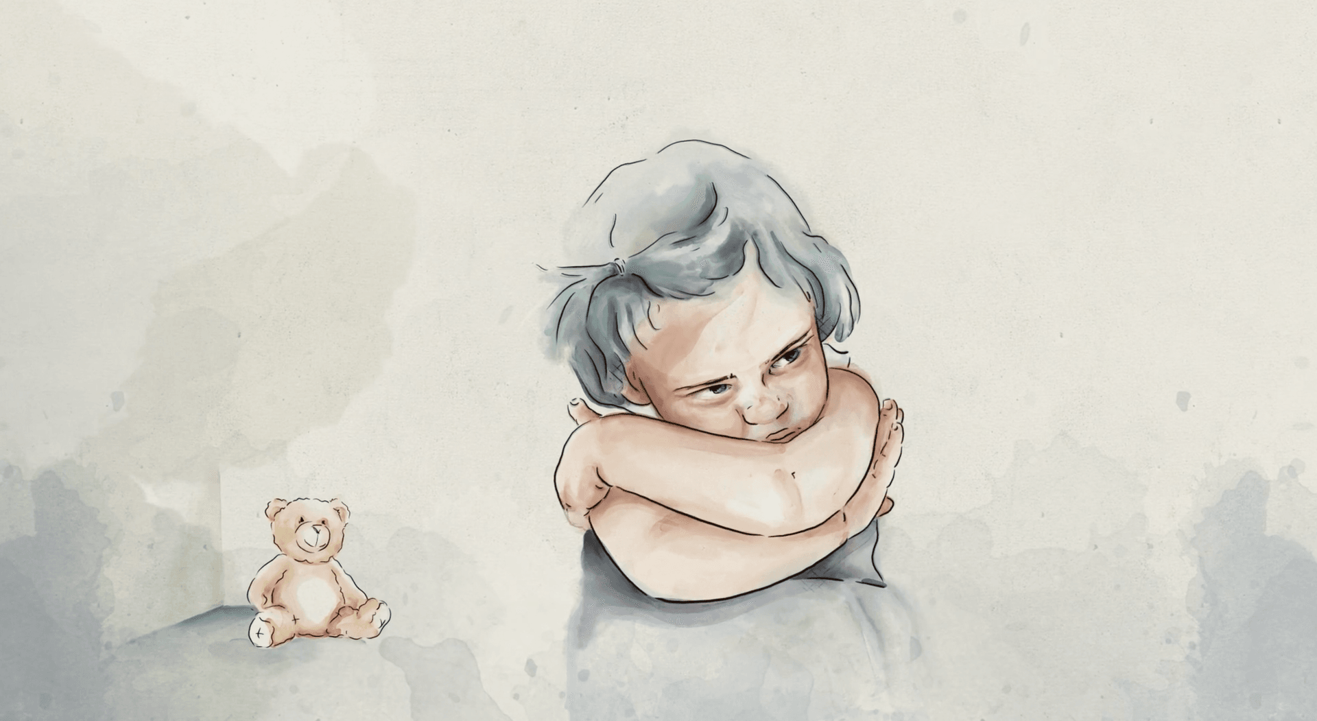 illustration of child looking sad